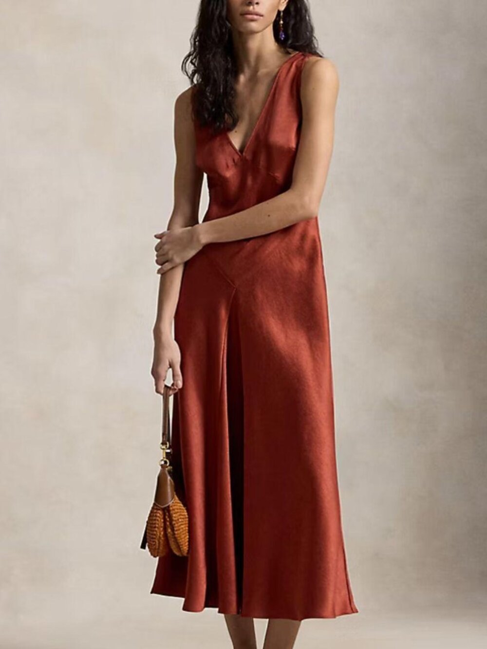 Polo Ralph Lauren Women's Satin Paneled Dress